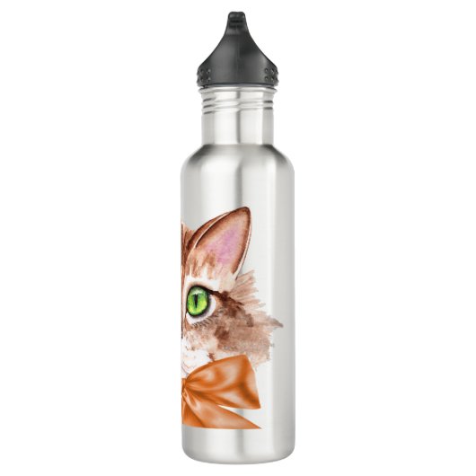 Bouteille d'eau avec chat illustré (Droite)