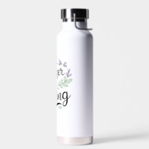 Bouteille d'eau avec citation pastel « J'aimerais