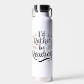 Bouteille d'eau avec citation pastel « J'aimerais  (Avant)