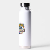Bouteille d'eau avec citation Restez Positif Trava (Gauche)