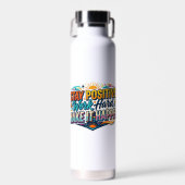 Bouteille d'eau avec citation Restez Positif Trava (Avant)