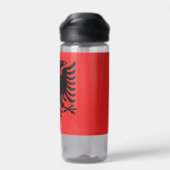 Bouteille d'eau avec drapeau d'Albanie (Arrière)