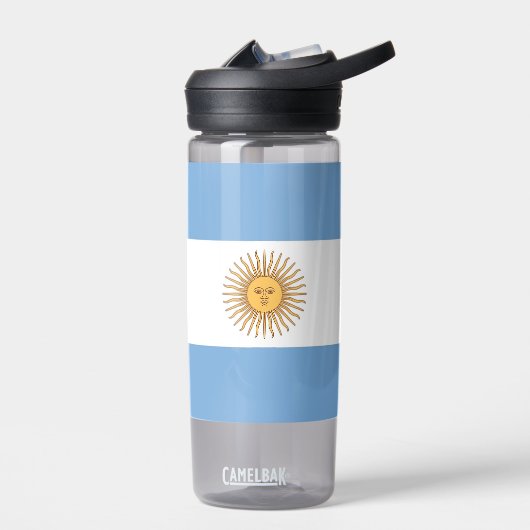 Bouteille d'eau avec drapeau d'Argentine (Gauche)