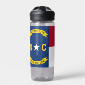 Bouteille d'eau avec drapeau de Caroline du Nord,  (Extérieur)