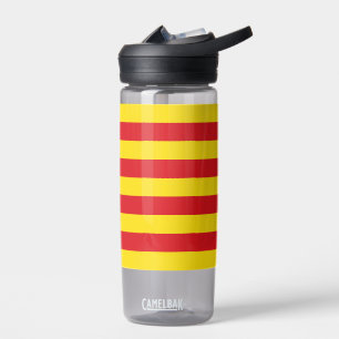 Bouteille d'eau avec drapeau de Catalogne