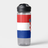 Bouteille d'eau avec drapeau de Croatie (Extérieur)