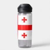Bouteille d'eau avec drapeau de Géorgie (Arrière)