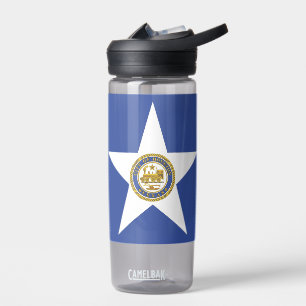 Bouteille d'eau avec drapeau de Houston City, État