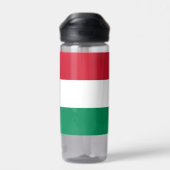 Bouteille d'eau avec drapeau de la Hongrie (Arrière)