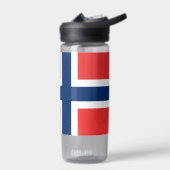 Bouteille d'eau avec drapeau de la Norvège (Gauche)
