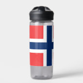 Bouteille d'eau avec drapeau de la Norvège (Extérieur)