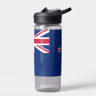 Bouteille d'eau avec drapeau de la Nouvelle-Zéland