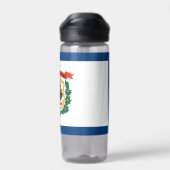 Bouteille d'eau avec drapeau de la Virginie Occide (Arrière)