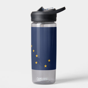 Bouteille d'eau avec drapeau de l'Alaska, États-Un
