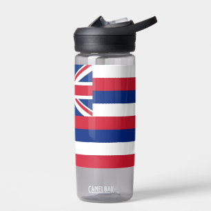 Bouteille d'eau avec drapeau de l'État d'Hawaii, É