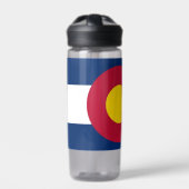 Bouteille d'eau avec drapeau de l'État du Colorado (Extérieur)
