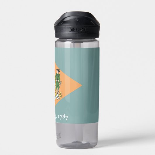 Bouteille d'eau avec drapeau de l'État du Delaware (Arrière)