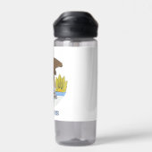 Bouteille d'eau avec drapeau de l'Illinois State,  (Arrière)