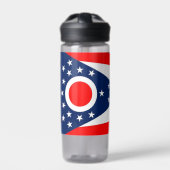 Bouteille d'eau avec drapeau de l'Ohio, États-Unis (Extérieur)