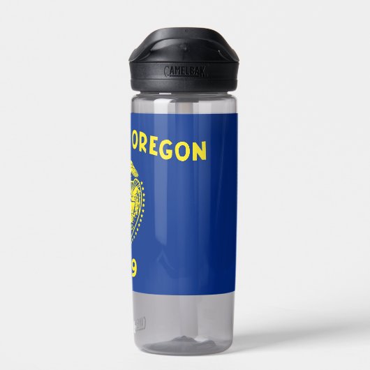 Bouteille d'eau avec drapeau de l'Oregon, États-Un (Arrière)