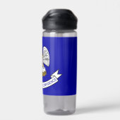 Bouteille d'eau avec drapeau de Louisiana State, U (Arrière)