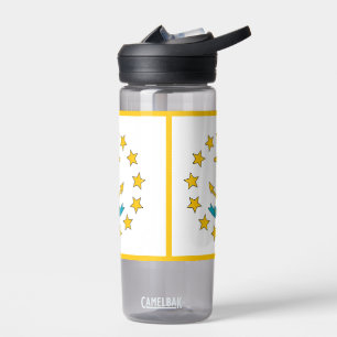 Bouteille d'eau avec drapeau de Rhode Island, État