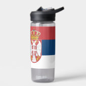 Bouteille d'eau avec drapeau de Serbie (Gauche)
