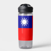 Bouteille d'eau avec drapeau de Taiwan (Extérieur)