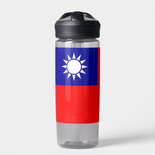 Bouteille d'eau avec drapeau de Taiwan (Extérieur)