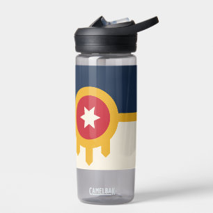 Bouteille d'eau avec drapeau de Tulsa, Oklahoma