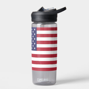 Bouteille d'eau avec drapeau des États-Unis