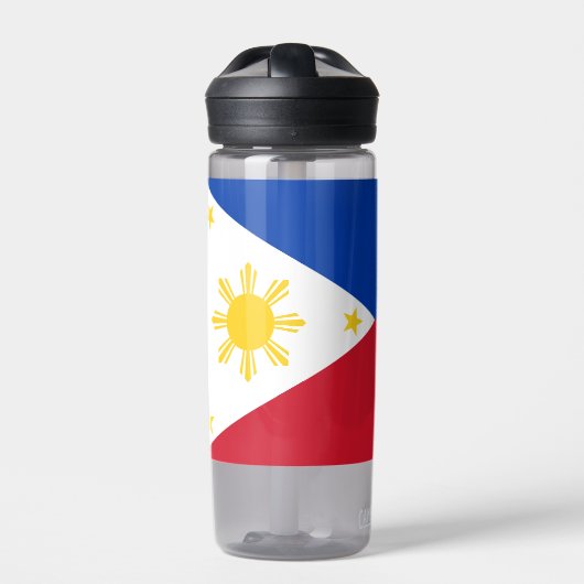 Bouteille d'eau avec drapeau des Philippines (Extérieur)