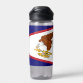 Bouteille d'eau avec drapeau des Samoa américaines (Arrière)