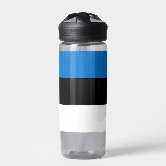 Bouteille d'eau avec drapeau d'Estonie (Extérieur)