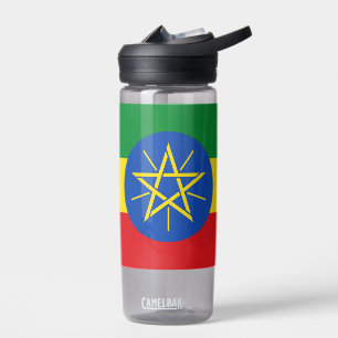 Bouteille d'eau avec drapeau d'Ethiopie