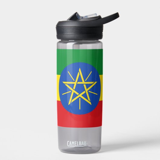 Bouteille d'eau avec drapeau d'Ethiopie (Gauche)