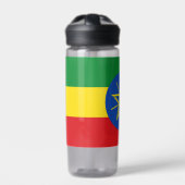 Bouteille d'eau avec drapeau d'Ethiopie (Extérieur)