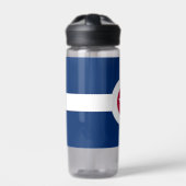Bouteille d'eau avec drapeau d'Indianapolis, États (Extérieur)