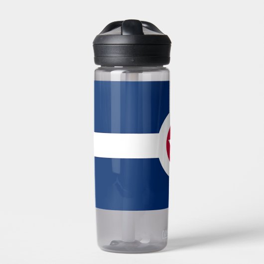 Bouteille d'eau avec drapeau d'Indianapolis, États (Extérieur)