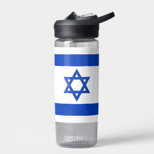 Bouteille d'eau avec drapeau d'Israël