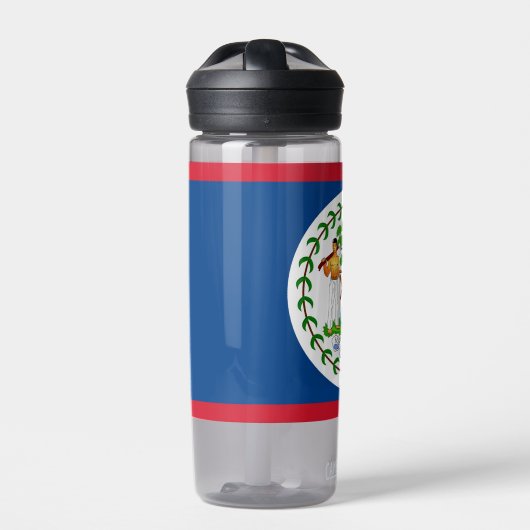 Bouteille d'eau avec drapeau du Belize (Extérieur)