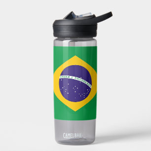 Bouteille d'eau avec drapeau du Brésil