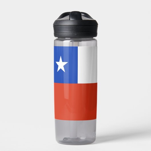 Bouteille d'eau avec drapeau du Chili (Extérieur)