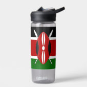 Bouteille d'eau avec drapeau du Kenya (Gauche)