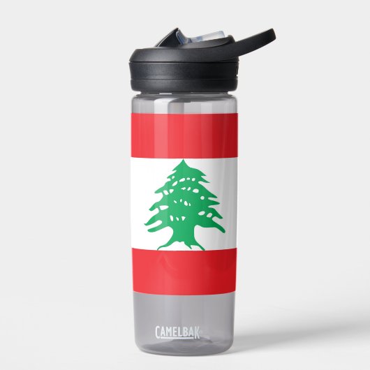 Bouteille d'eau avec drapeau du Liban (Gauche)