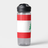 Bouteille d'eau avec drapeau du Liban (Extérieur)