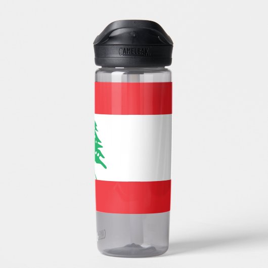 Bouteille d'eau avec drapeau du Liban (Arrière)