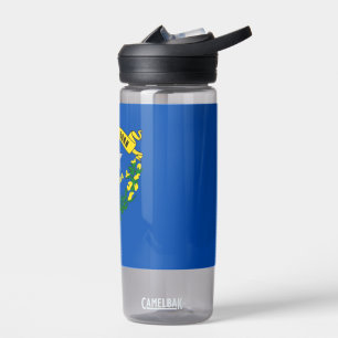 Bouteille d'eau avec drapeau du Nevada, États-Unis