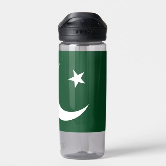 Bouteille d'eau avec drapeau du Pakistan (Arrière)