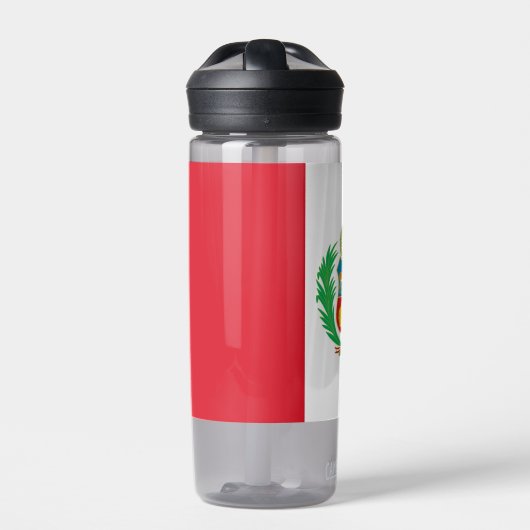 Bouteille d'eau avec drapeau du Pérou (Extérieur)